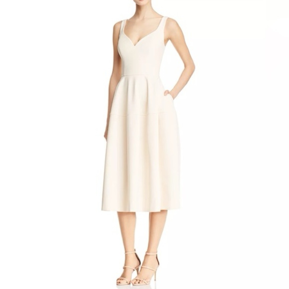 JILL Jill Stuart Cecilia Women's White Sweetheart Fit And Flare Dress Size 8